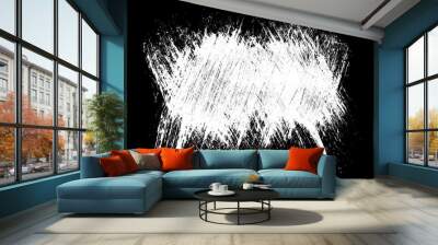 Scribble hand drawn in chalk on black background. Monochrome stain element. Digitally generated image. Vector illustration, Eps 10. Wall mural