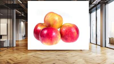 Ripe, juicy apples on a white background. Vitamin diet for weight loss. Wall mural