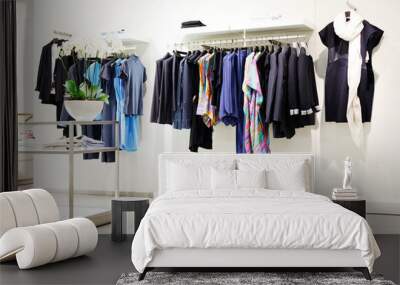 Clothes rack Wall mural