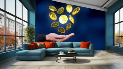 litecoin gold symbols Wall mural