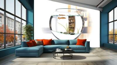 A clear fishbowl with a reflective surface Wall mural