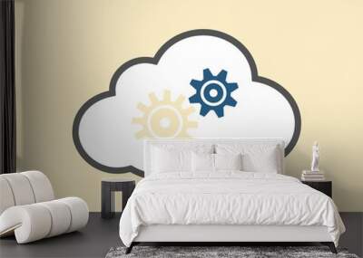 Cloud computing concept Wall mural