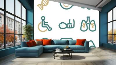 Medicine web icons, two color series Wall mural