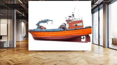 fishing boat isolated on white background Wall mural