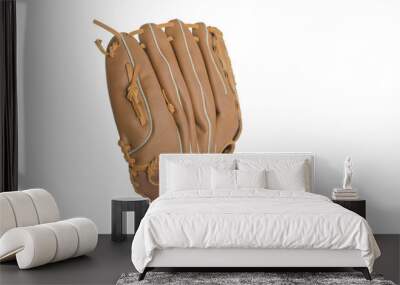 baseball glove and ball isolated on white background Wall mural