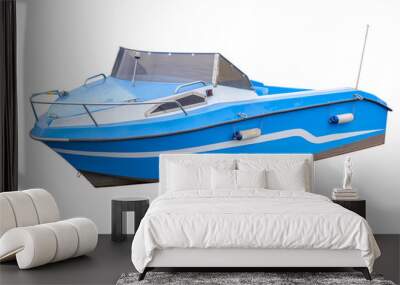 fishing boat Isolated on white background Wall mural