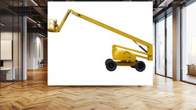 yellow industrial lifter isolated on white background Wall mural