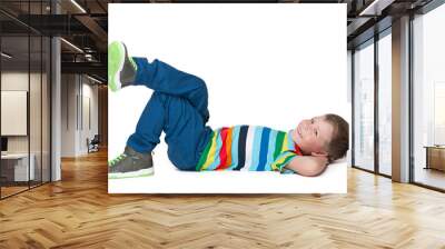 Happy little boy rests Wall mural