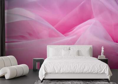 pink organza fabric texture Wall mural