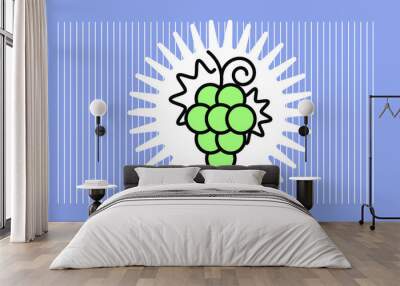 grape icon vector Wall mural