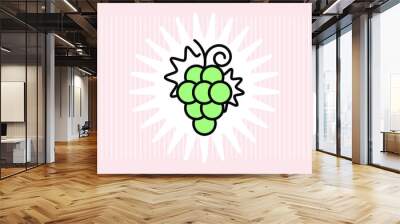 grape icon vector Wall mural