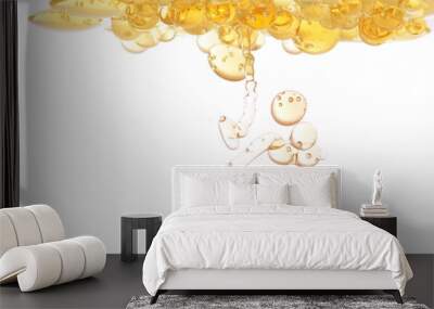 Oil bubbles in abstract form in the water. Wall mural