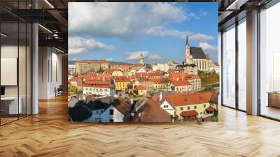 Panorama of Krumlov in the Czech Republic. Wall mural