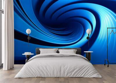 abstract blue swirl Wall mural