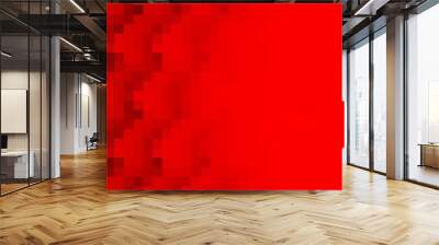 Abstract red pixel background. Geometric illustration. eps 10 Wall mural