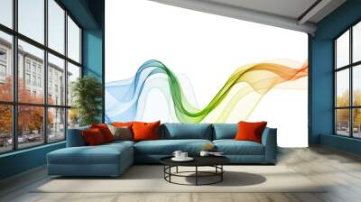 Abstract vector colorful background. The design element is a colored wave. Template for advertising, computer background. Eps 10 Wall mural