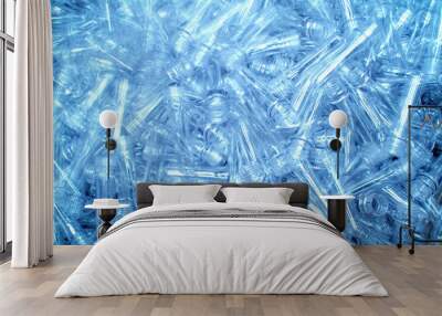 blue and green plastic bottle molds factory Wall mural