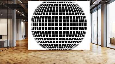 Disco ball Disco party concept Ball world concept Web idea icon black color vector illustration flat style image Wall mural