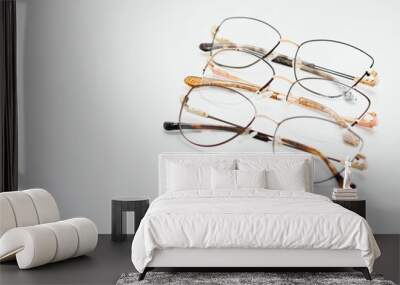 Glasses isolated on white backgound Wall mural