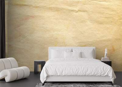 photo texture of yellow crumpled paper Wall mural