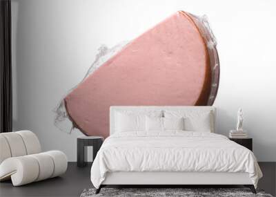 vacuum packed cooked sausage isolate Wall mural