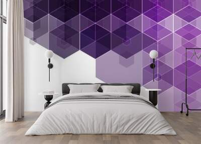 Purple geometric background. polygonal style. Sample. Layout. Hexagons. eps 10 Wall mural