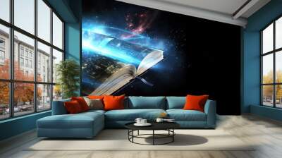 Religious heavenly paradise, biblical background. The concept of love, the light of god. AI generated. Wall mural