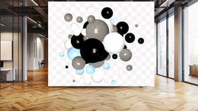 Vector illustration of set colorful pearls. eps 10 Wall mural