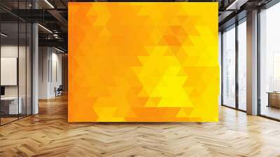 Yellow triangular abstract background. Geometric template for presentation. Vector graphics. Design element. eps 10 Wall mural