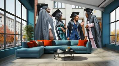 Young Students Graduation Ceremony Concept Wall mural