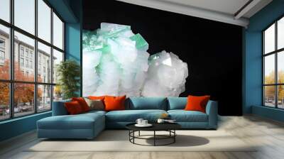 Zabuyelite is rare precious natural geological stone on gradient background in low key, isolate. AI generated. Wall mural