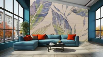 abstract leaf ornamental pattern for wallpaper Wall mural