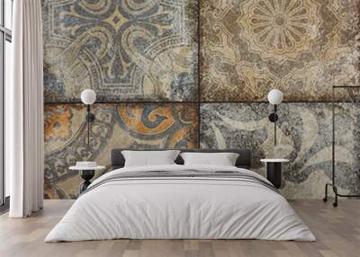 abstract mosaic texture tiles Wall mural