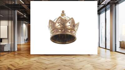 golden business crown isolated on white background Wall mural