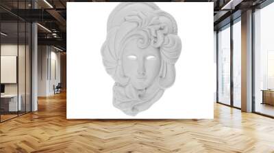 plaster carnival mask isolated on white background mask Wall mural