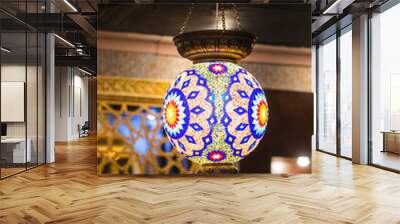 Ramadan kareem poster, celebration lamp lantern Wall mural