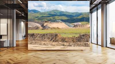 sand and gravel hills for construction work Wall mural