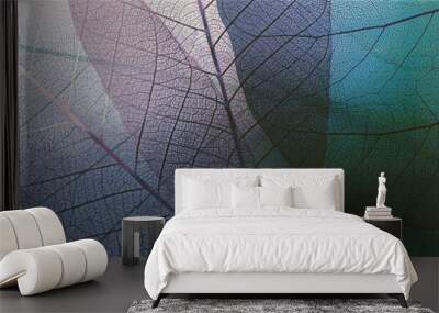 tile, transparent leaves Wall mural