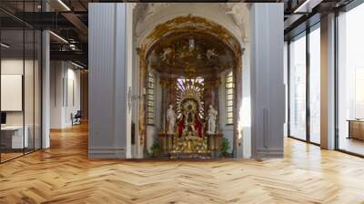 Church interior with altar Wall mural