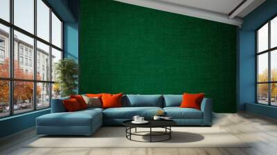 Green canvas wall background. Wall mural