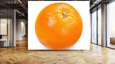 Ripe orange isolated on white background Wall mural