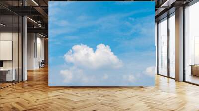 clear blue sky and white clouds Wall mural