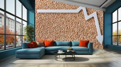 Wheat import. Reducing imports of wheat and cereals. world food crisis. Ban on the import of grain and agricultural products. Wall mural