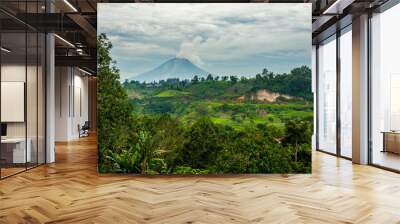 Mount Sinabung Volcano in North Sumatra Wall mural