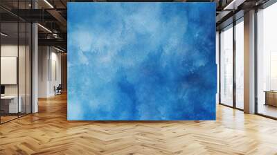 Abstract paint watercolor liquid blue texture background Wall mural