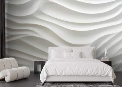 White sand wave pattern texture background Wall mural