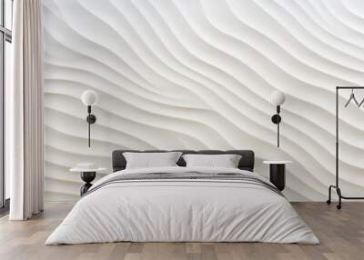 White sand wave pattern texture background Wall mural