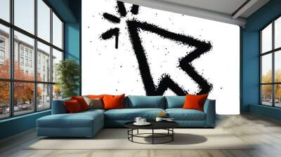 Graffiti spray click isolated on white background Wall mural