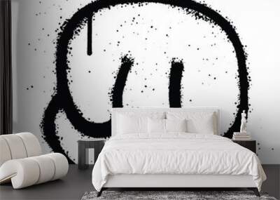 Graffiti spray punch hand isolated on white background Wall mural