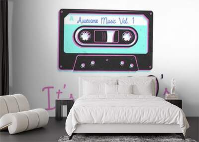 Cassette tape print Wall mural